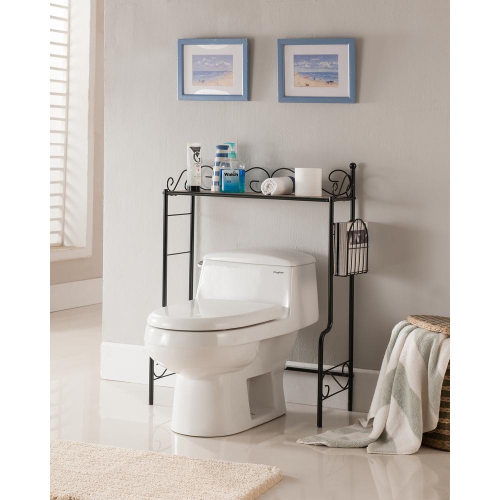 Kings Brand Furniture Black Freestanding Etagere Bathroom Shelf Kings Brand Furniture Black