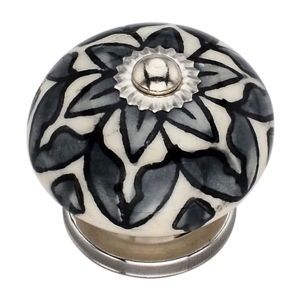 Mascot Hardware Blossom Fusion 1 57 In Grey Cabinet Knob Ck310gry