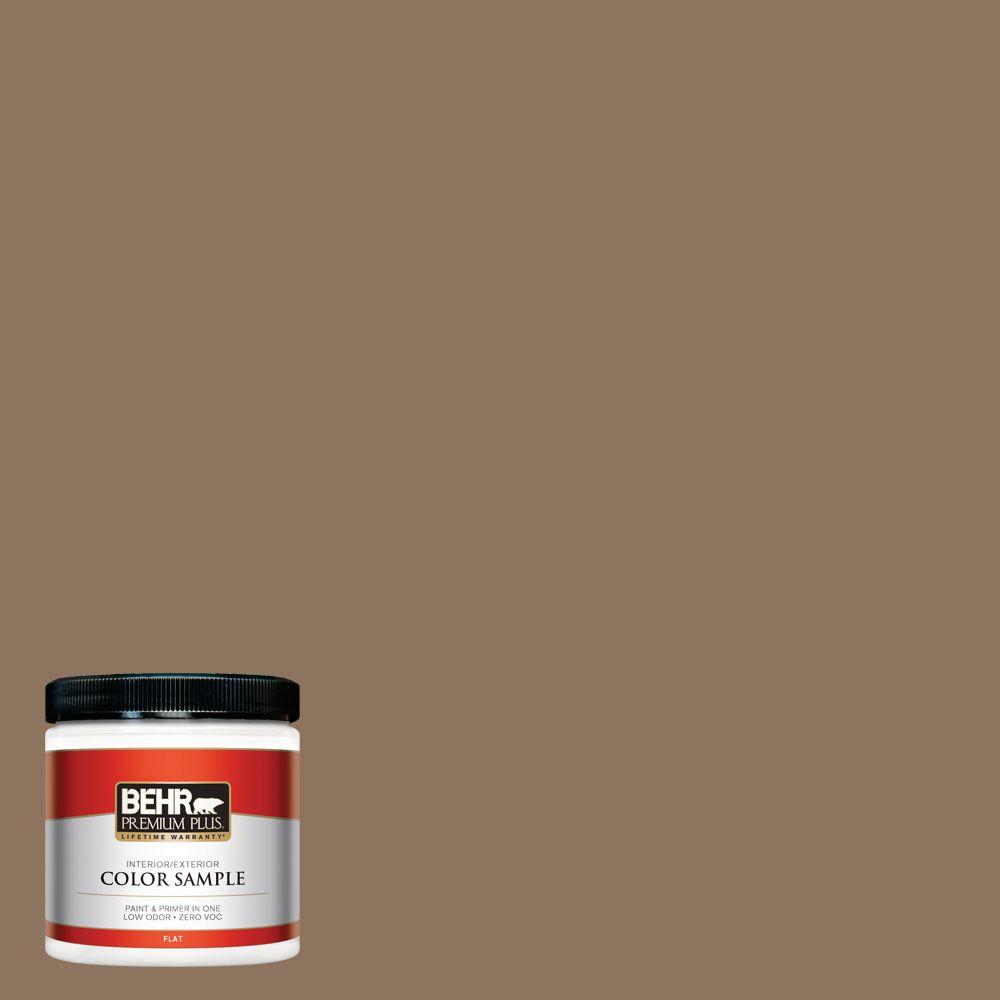 Behr Premium Plus 8 Oz N260 6 Outdoor Cafe Flat Interior Exterior N260 6 Outdoor Cafe Flat Interior Exterior Paint And Primer In One Sample