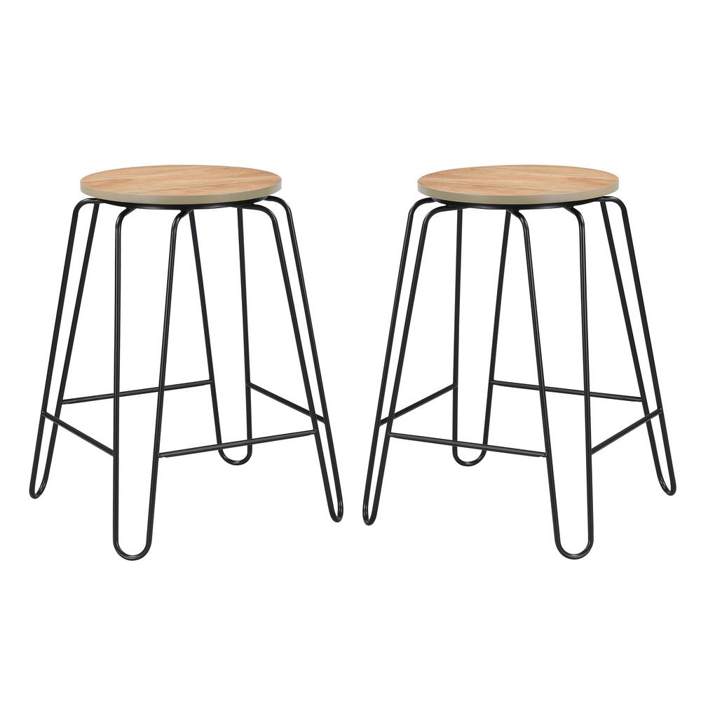 Bent Metal Stacking Stool Gold