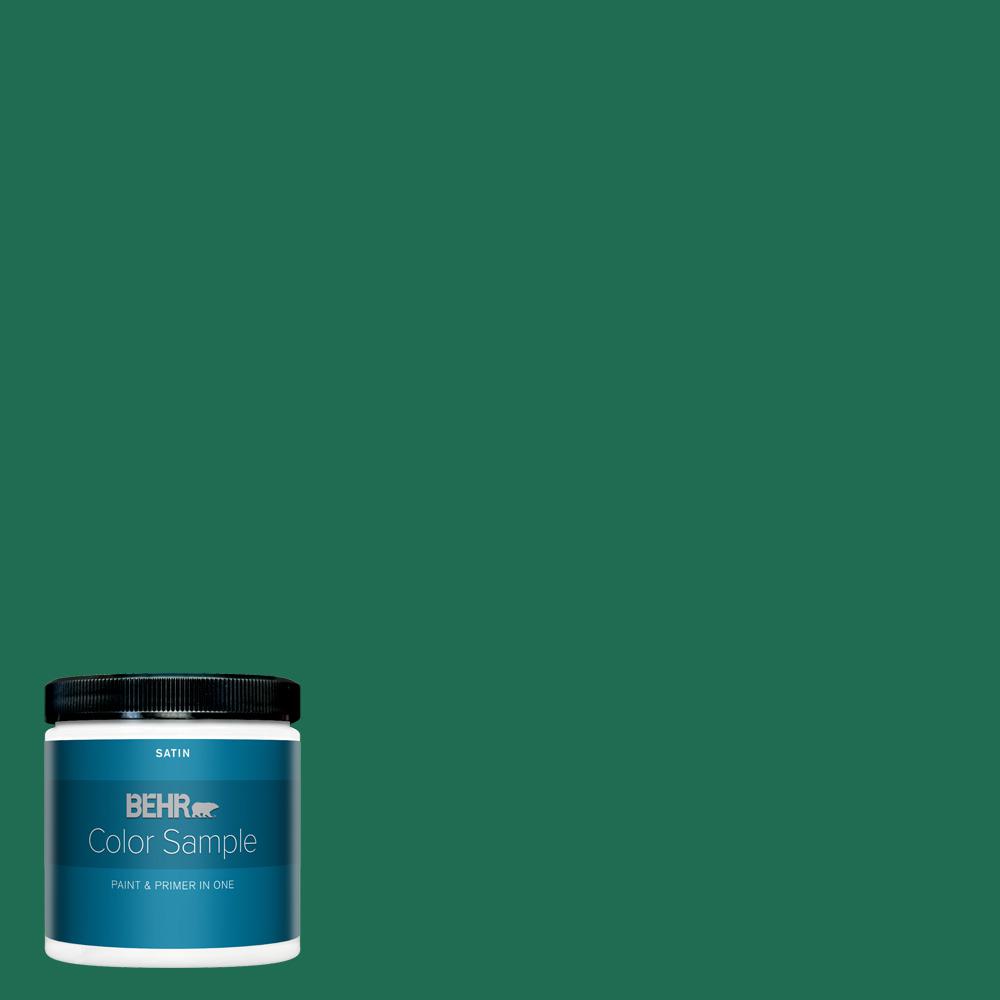 BEHR PREMIUM PLUS 8 oz. P4307 Sparkling Emerald Satin Enamel Interior