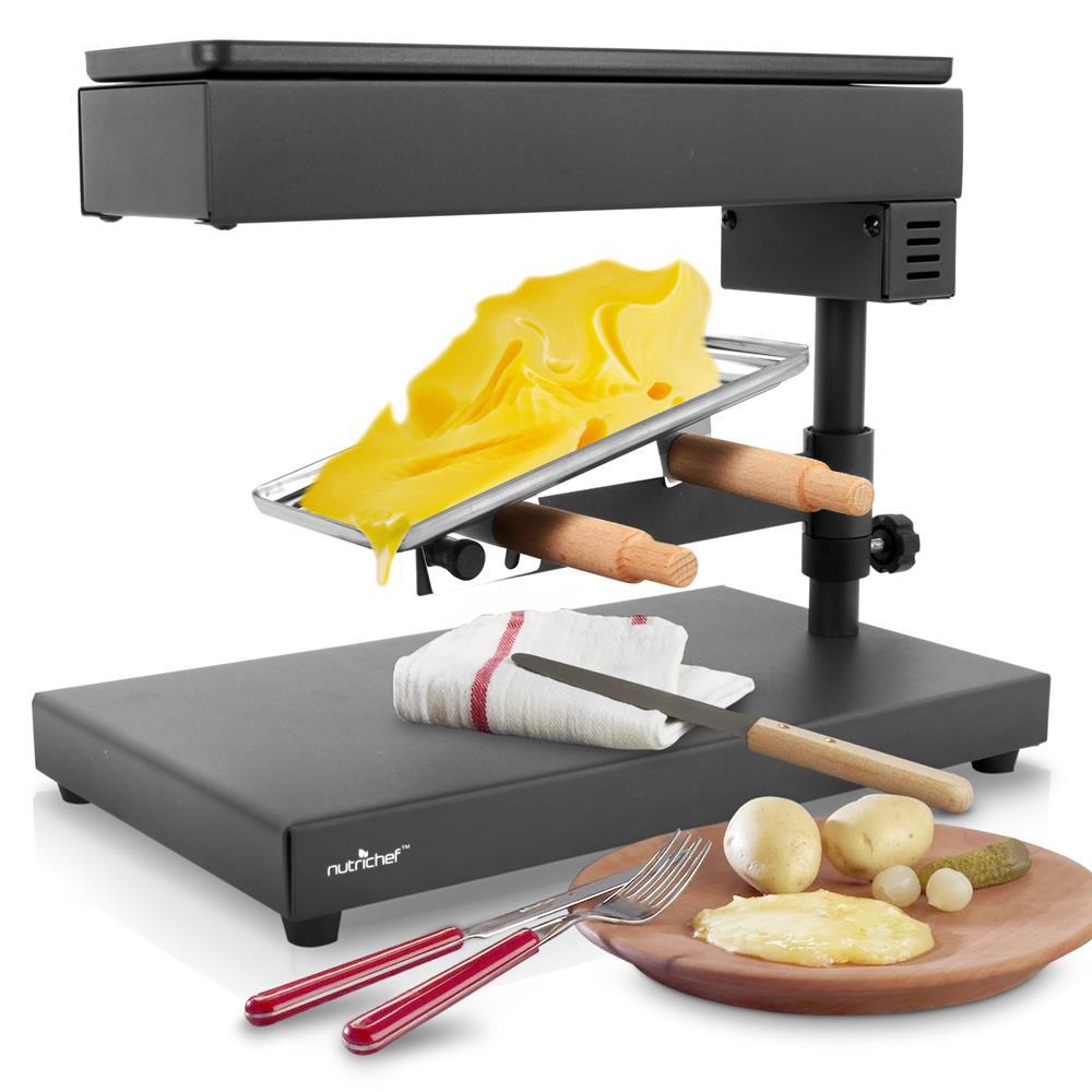 NutriChef PKCHMT17 - Cheese Raclette - Electric Cheese Warmer & Melter with Adjustable Temperature Control