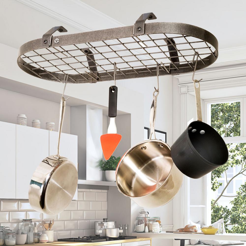 Pot Racks Kitchen Storage Organization The Home Depot