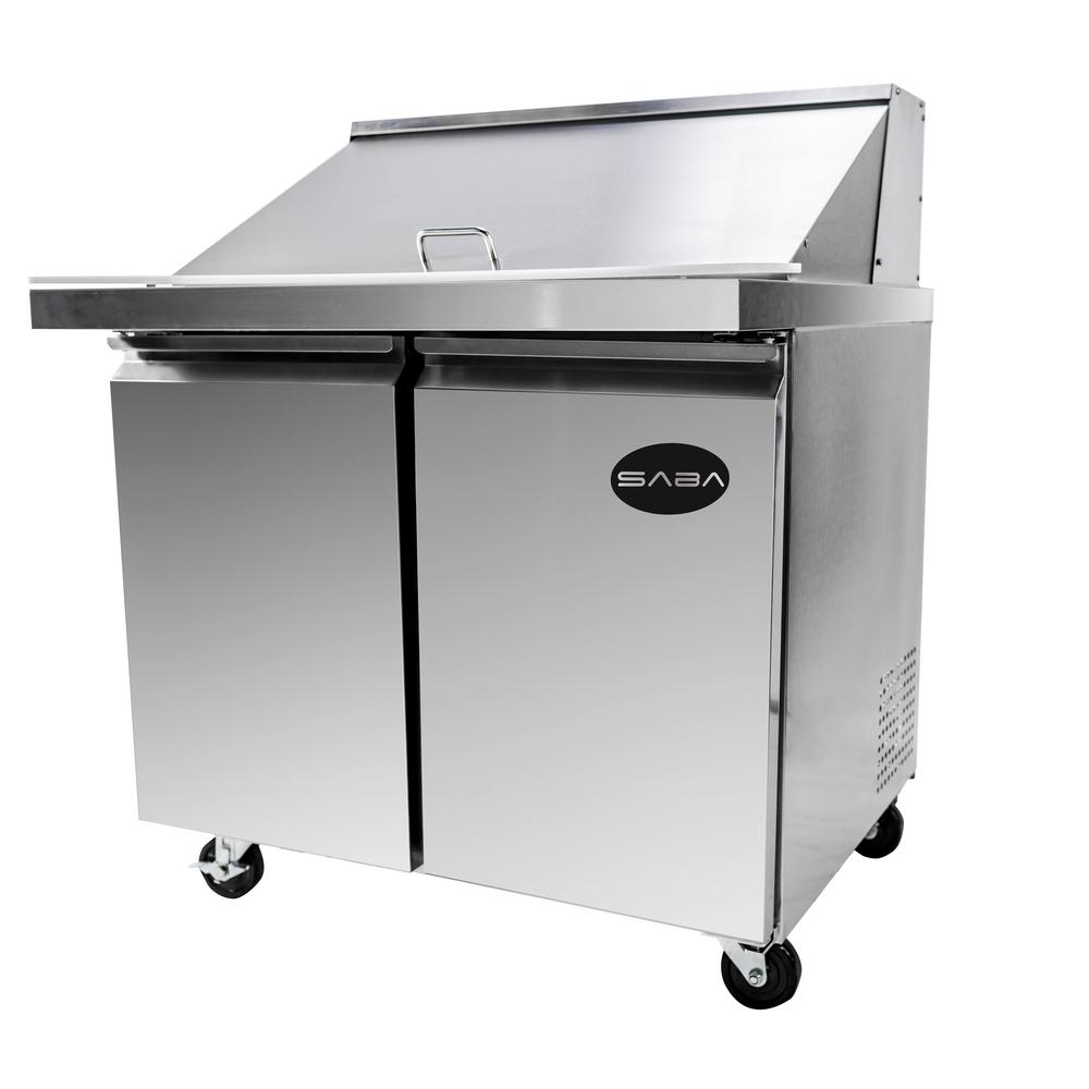 SABA 36.25 in. W 7.8 cu. ft. Commercial Mega Food Prep Table