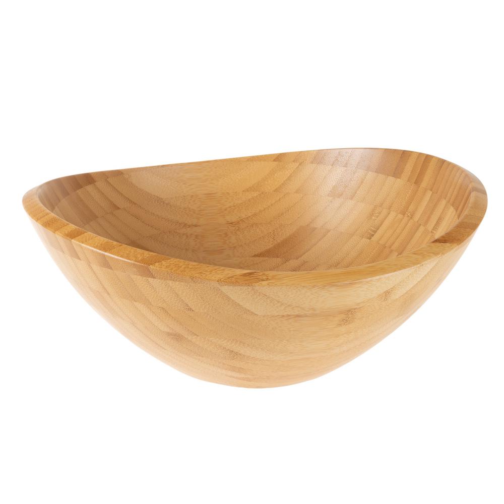 Classic Cuisine Large Oval Bamboo Serving BowlHW031110 The Home Depot