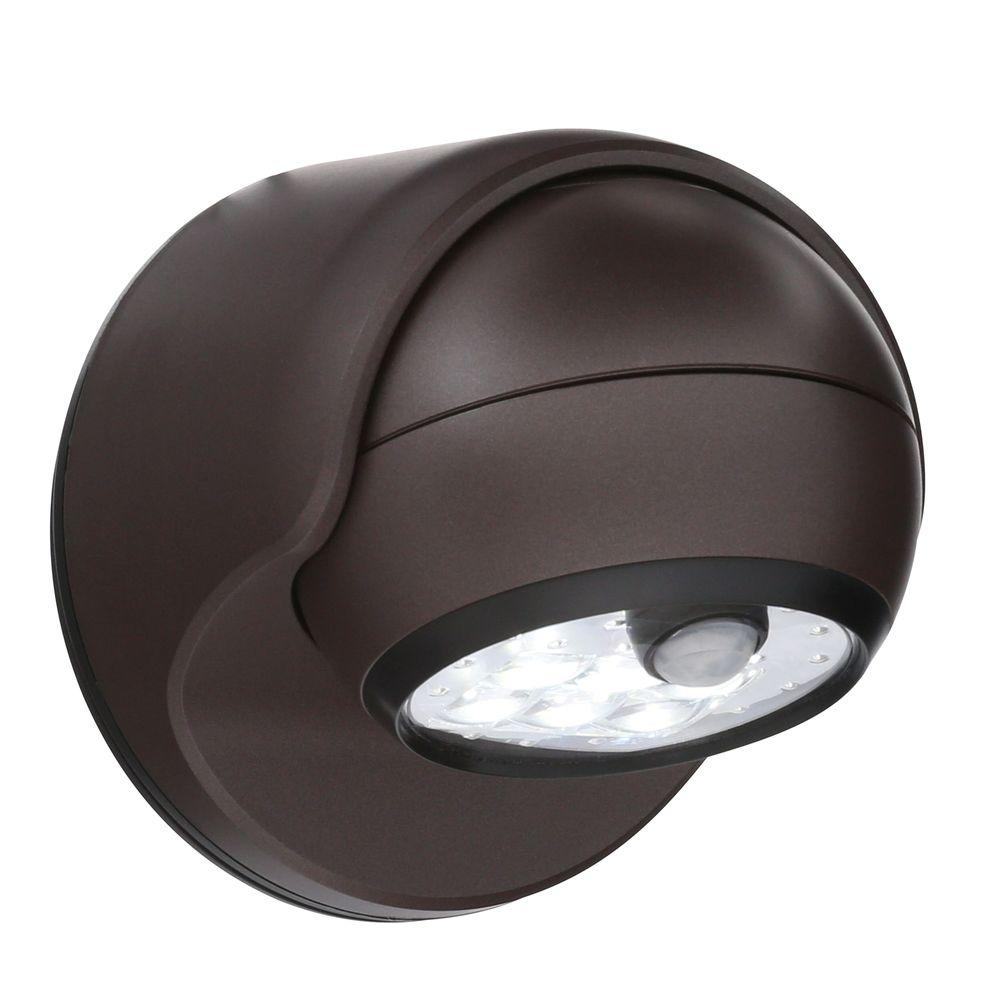 Bronze Motion Sensing Outdoor Security Lighting Bronze 6 Led Wireless Motion Activated Weatherproof Porch Light