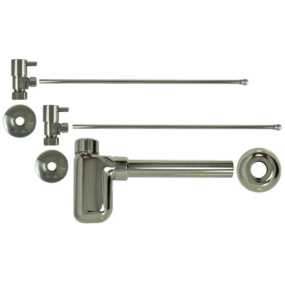 3/8 in. x 20 in. Brass Lavatory Supply Lines with Lever Handle Shutoff