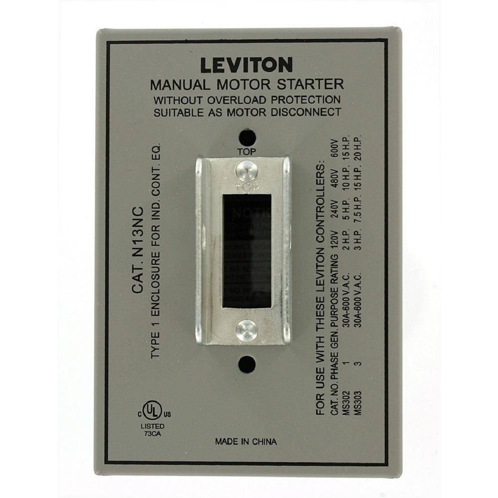 Leviton Type 1 Steel Enclosure for use with 30 Amp Motor Starting