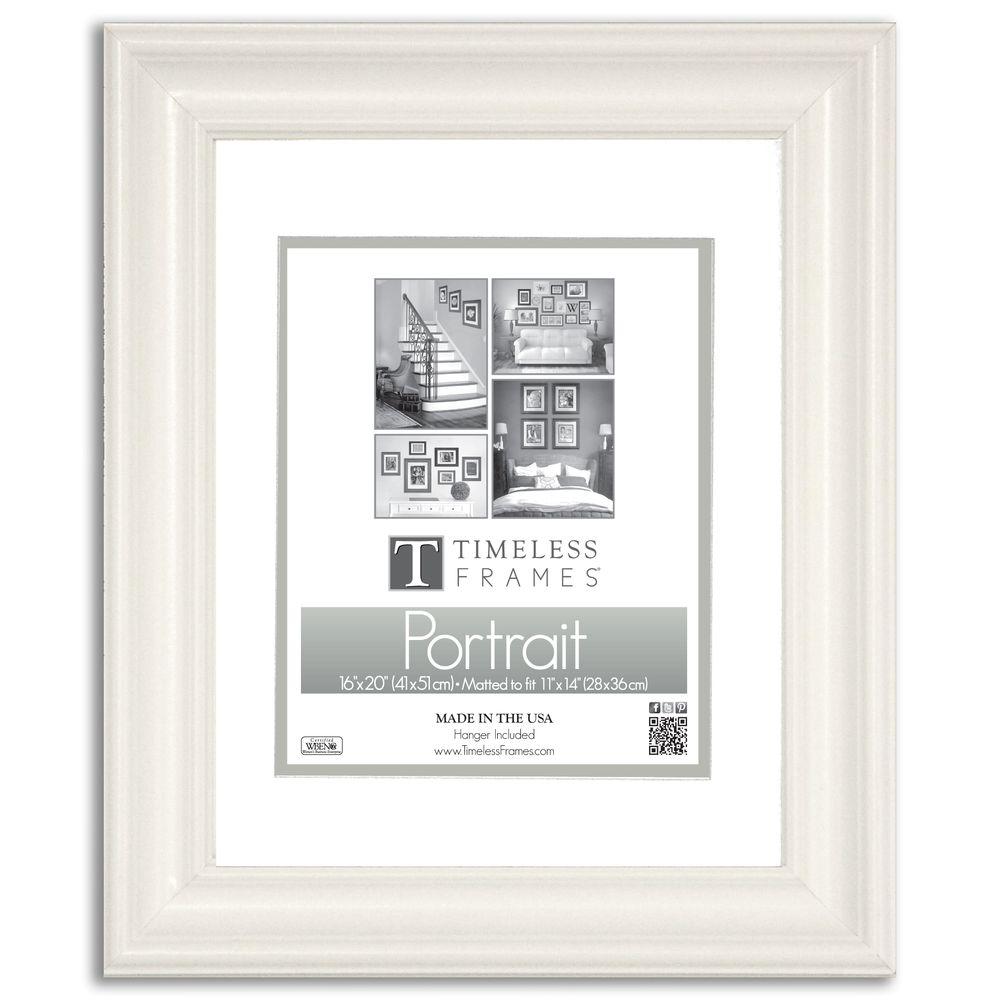 Timeless Frames Lauren 1 Opening 16 In X 20 In Pure White Matted