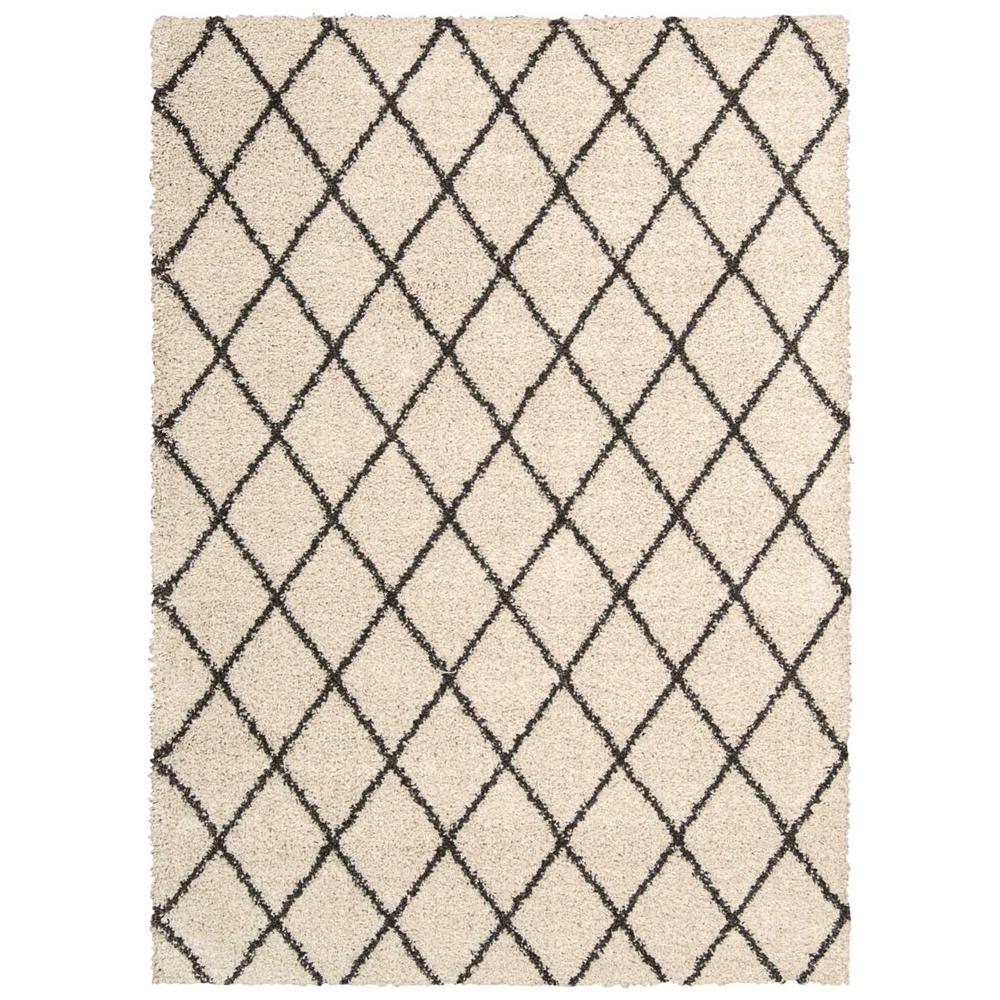 Nourison Brisbane Shag Ivory/Charcoal 8 ft. 2 in. x 10 ft. Area Rug