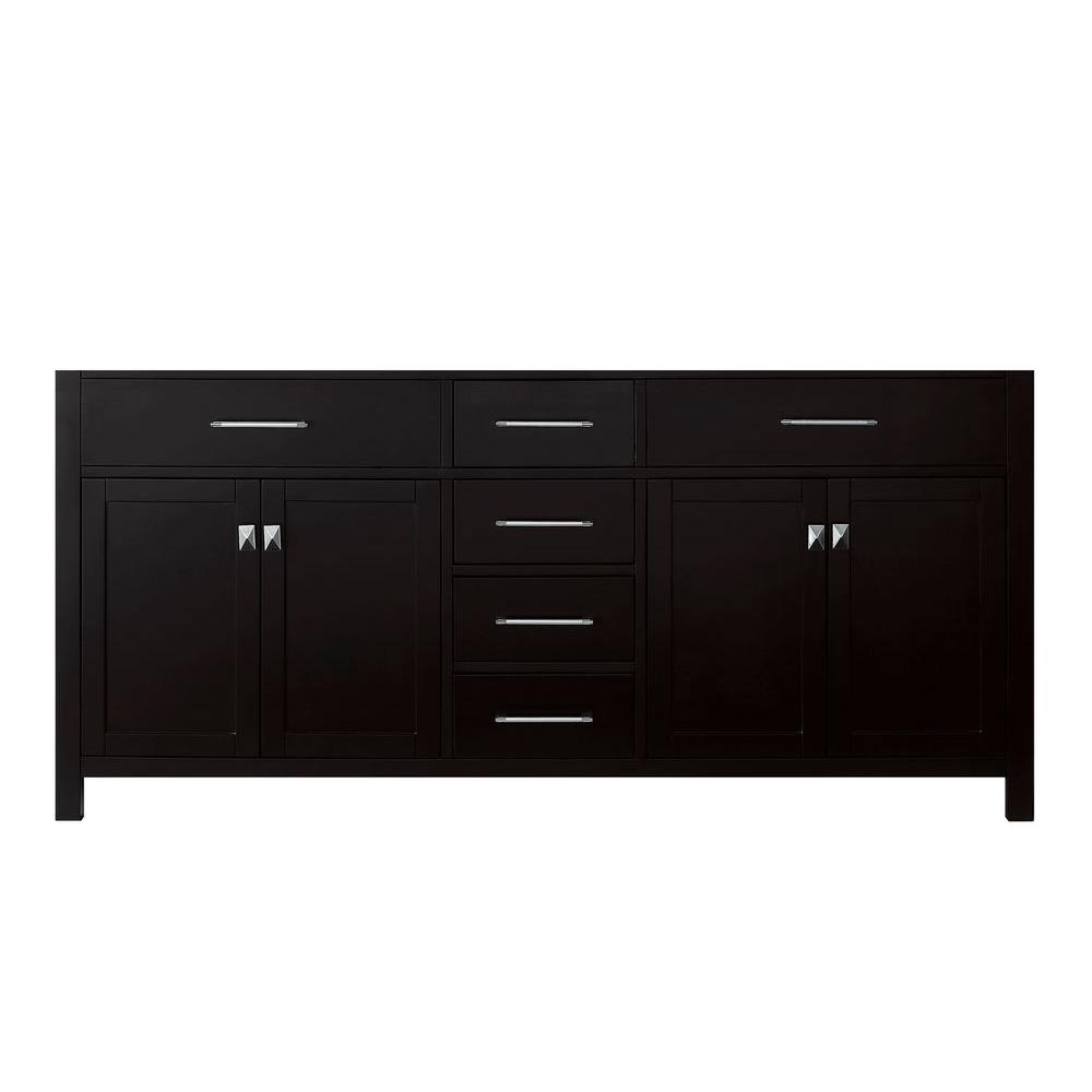 Virtu Usa Ine 72 In W Bath Vanity Cabinet Only Espresso W Bath Vanity Cabinet Only In Espresso