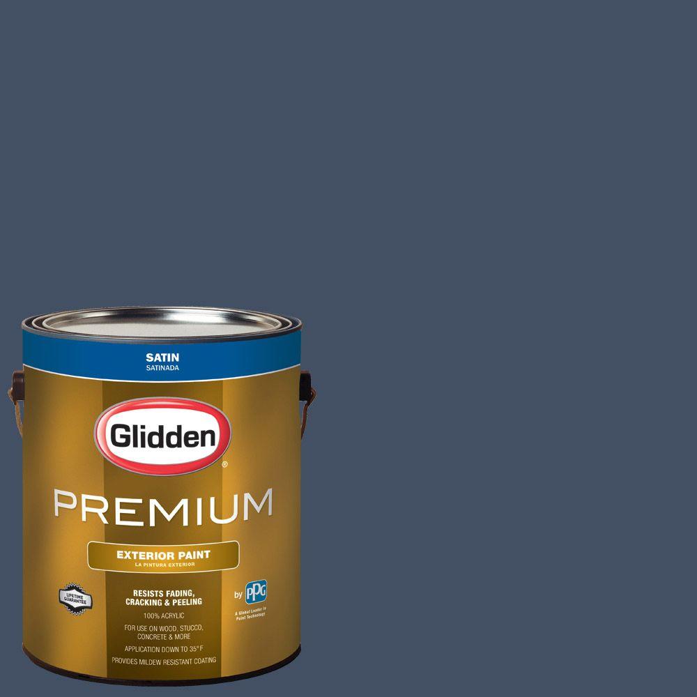 Glidden Premium 1 Gal Hdgv26d Federal Blue Satin Latex Exterior Glidden Premium 1 Gal Hdgv26d Federal Blue Satin Latex Exterior Paint