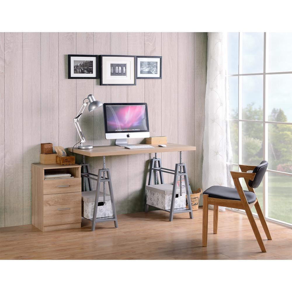 Os Home And Office Furniture Cross Hatch Birch Gray Adjustable