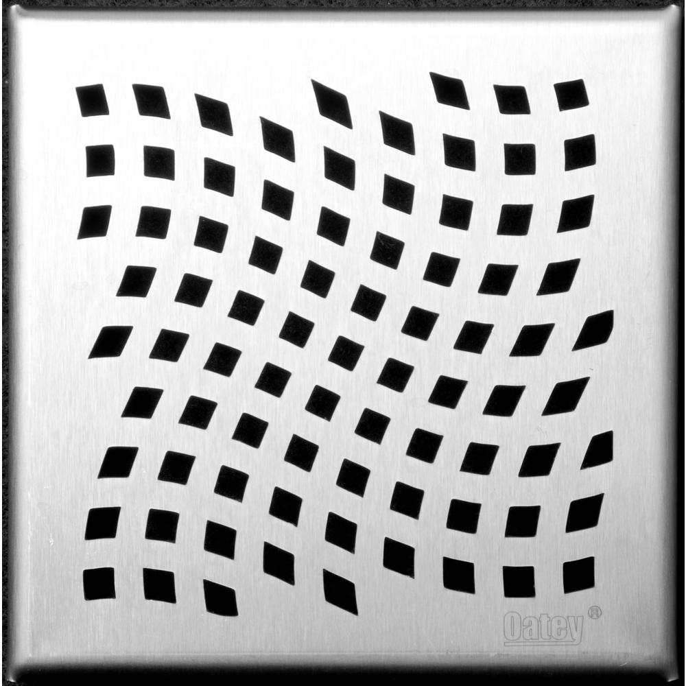 Oatey Designline 6 in. x 6 in. Square Drain Wave Grate ...