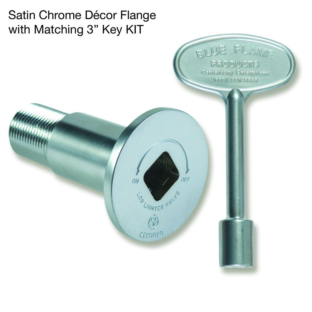 Visit The Home Depot to buy Blue Flame Satin Chrome Flange and Key Kit DK.0606
