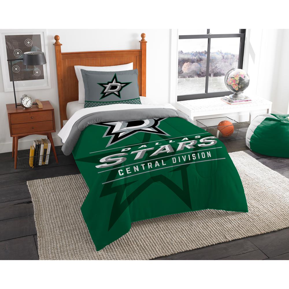 Nhl Stars Draft 2 Piece Multi Color Polyester Twin Comforter Set