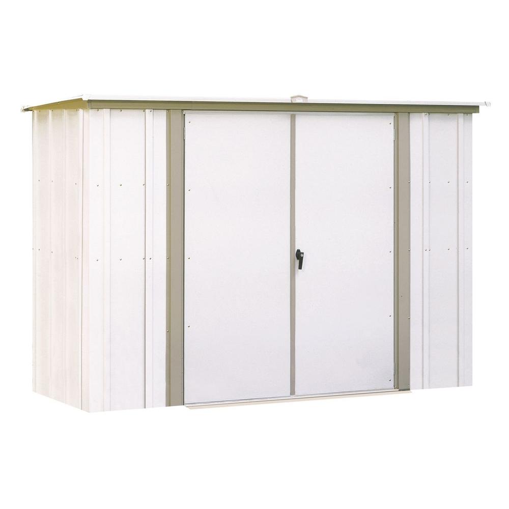 arrow newport 8 ft. x 6 ft. steel shed-np8667 - the home depot