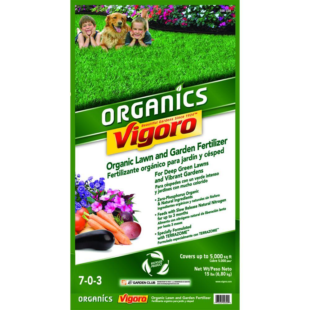 Vigoro 15 lb. Organic Lawn and Garden Fertilizer with Terrazome-99399PF ...