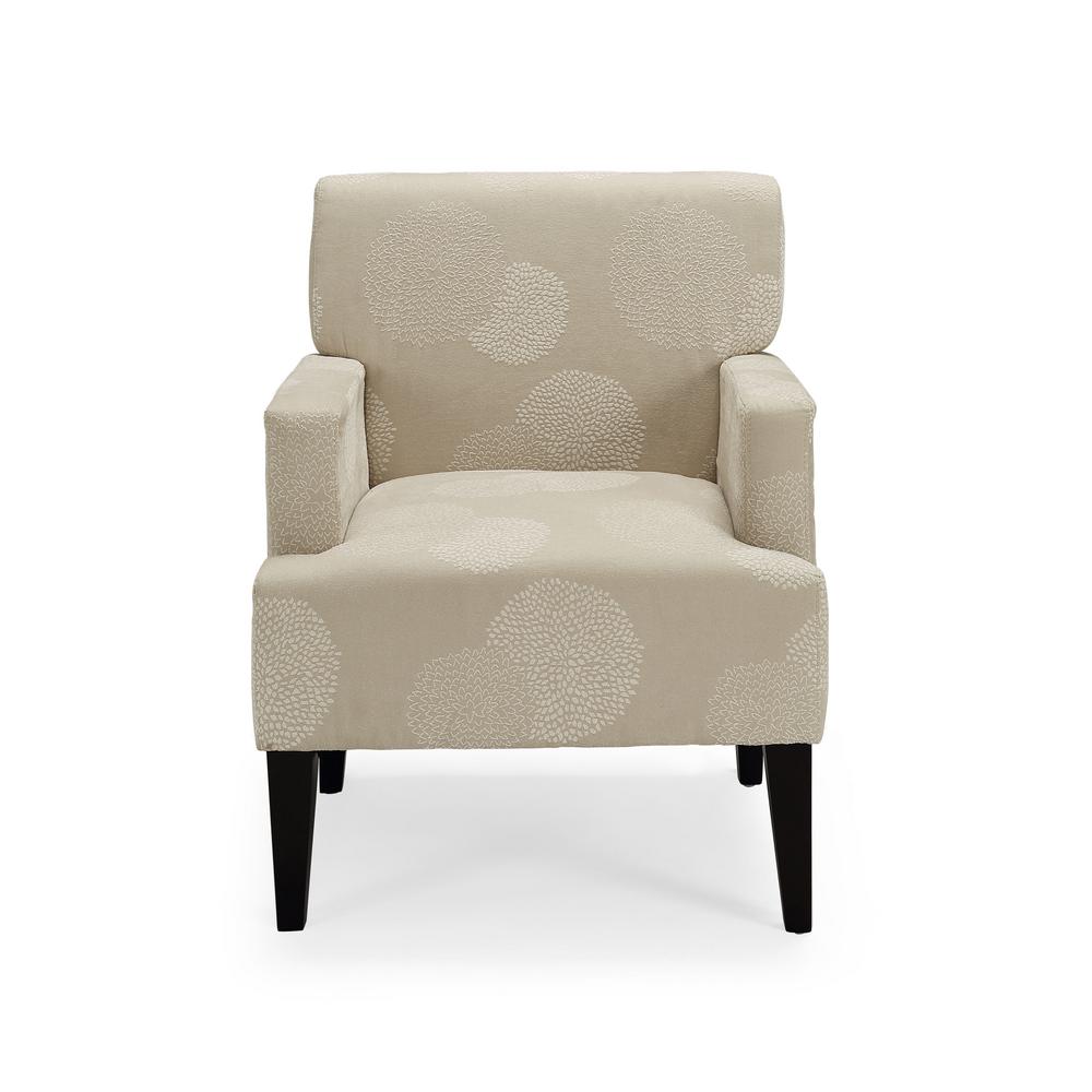Tux Ivory Sunflower Accent Chair Ac Tx Lc023 1c The Home Depot Tux Ivory Sunflower Accent Chair