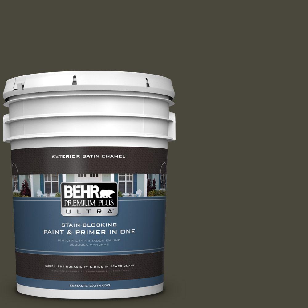 BEHR Premium Plus Ultra 5 gal. PPU2401 Black Mocha Satin