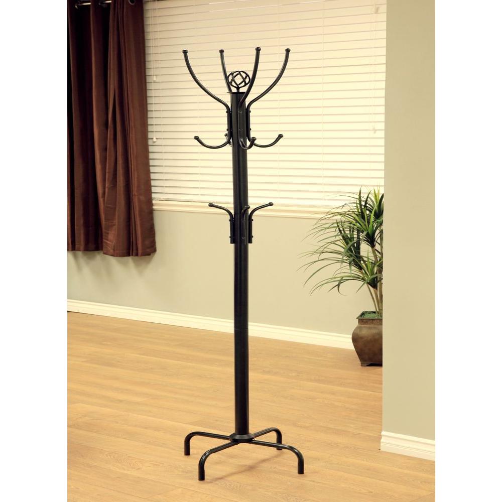 MegaHome Black 8-Hook Coat Rack-CR002 - The Home Depot