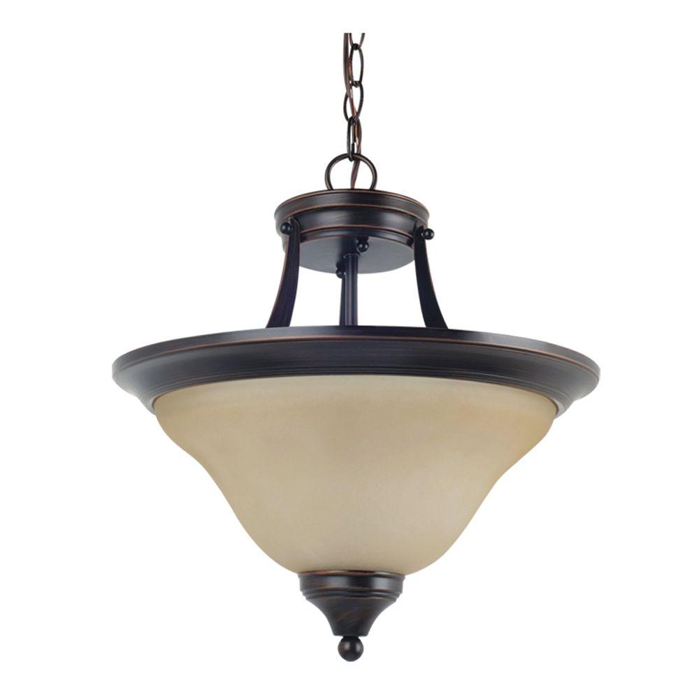 Sea Gull Lighting 77174 Pendants Brockton Indoor Lighting; Burnt Sienna