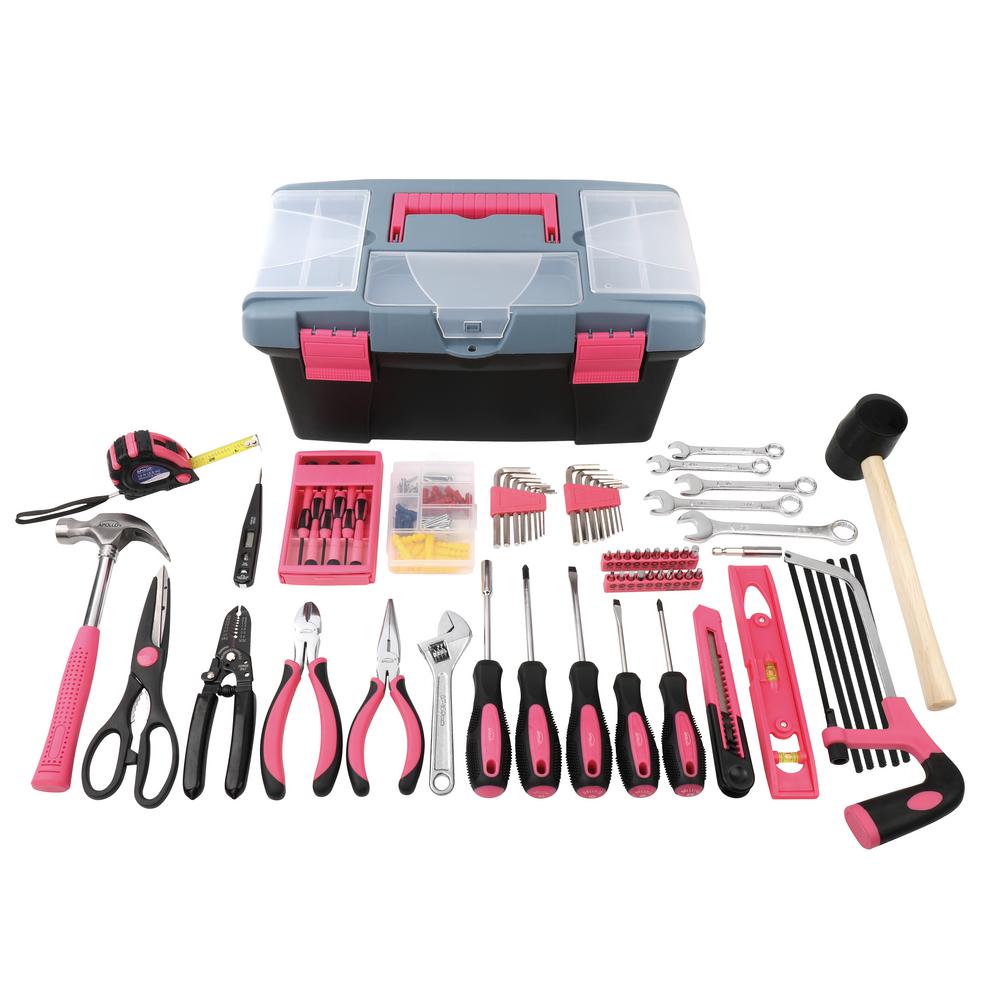 Apollo 135Piece Home Tool Kit in PinkDT0773n1 The Home Depot
