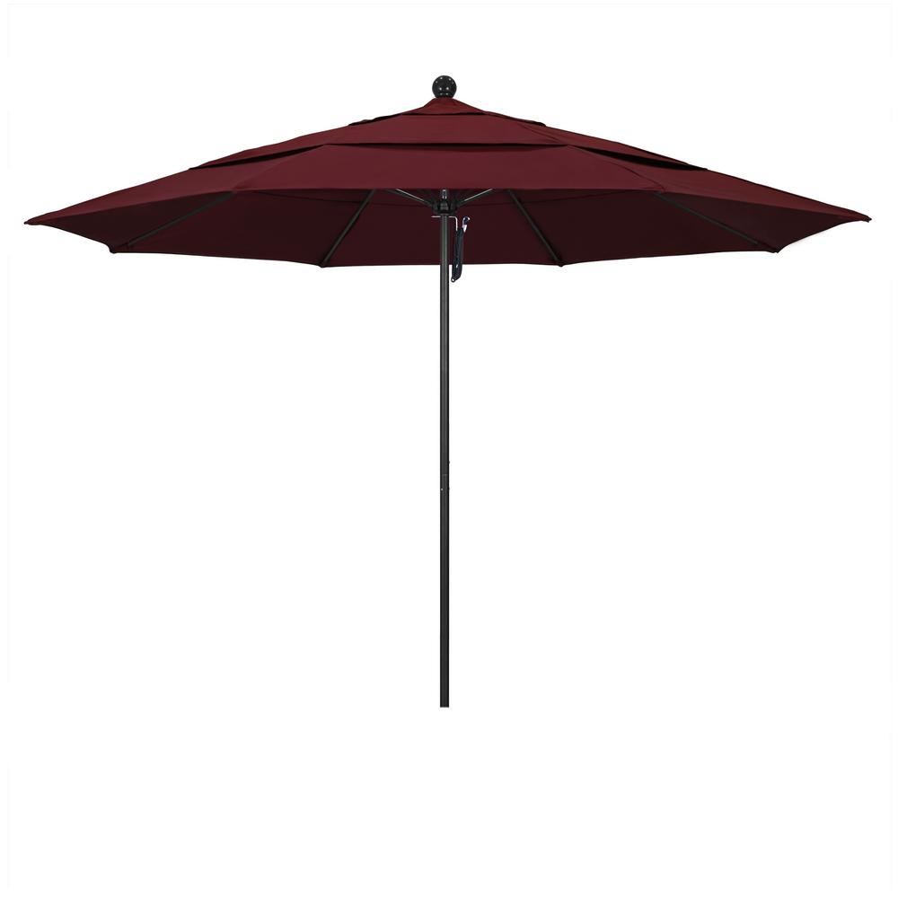 Red 11 Ft Patio Umbrellas Patio Furniture The Home Depot