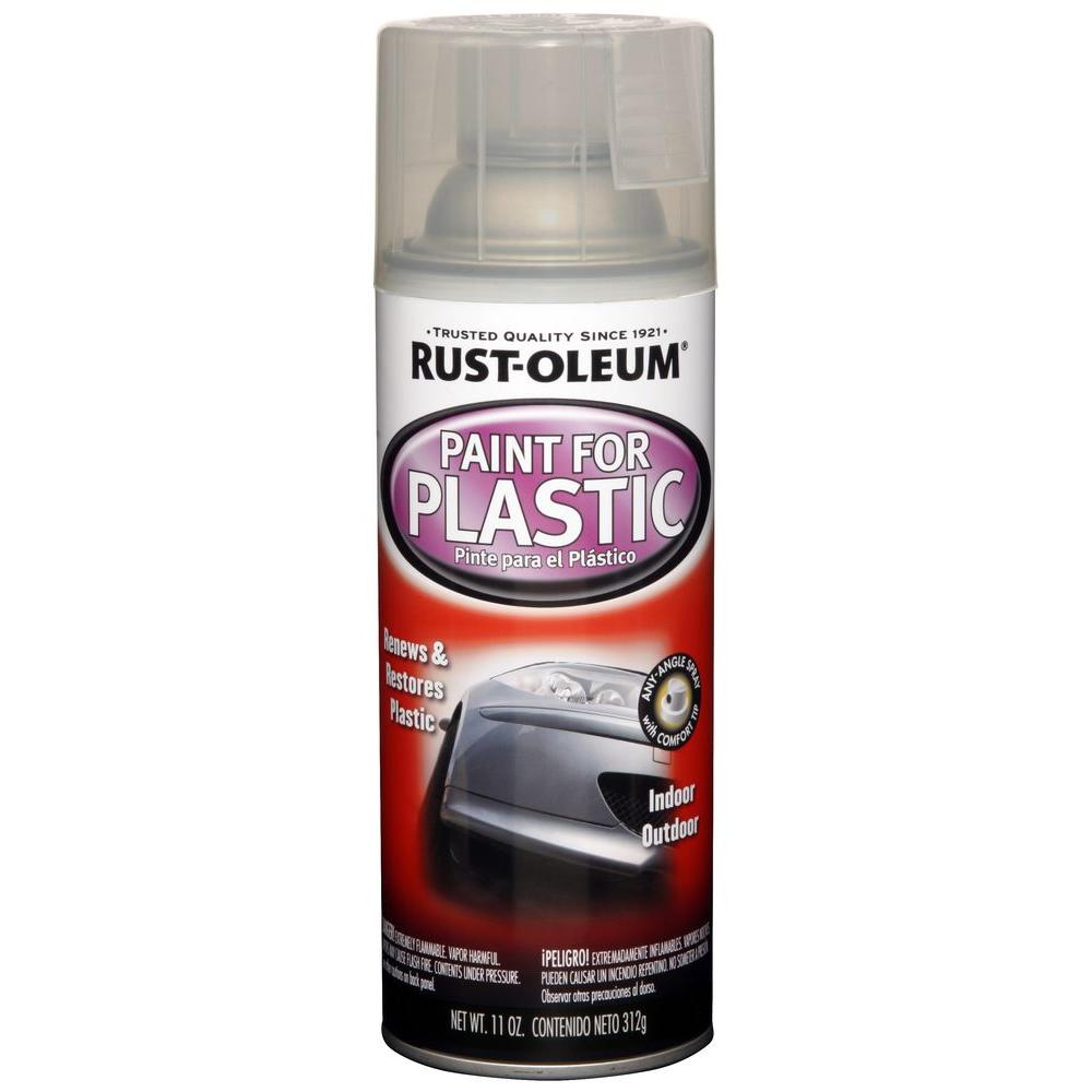 rust oleum automotive 11 oz clear paint for plastic spray 6 pack