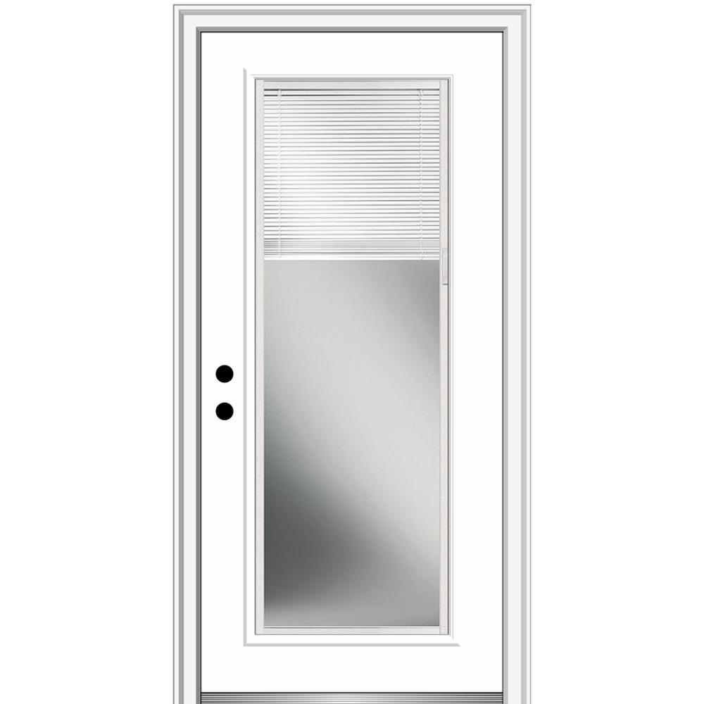 32 X 80 Right Hand Inswing Off White Fiberglass Doors