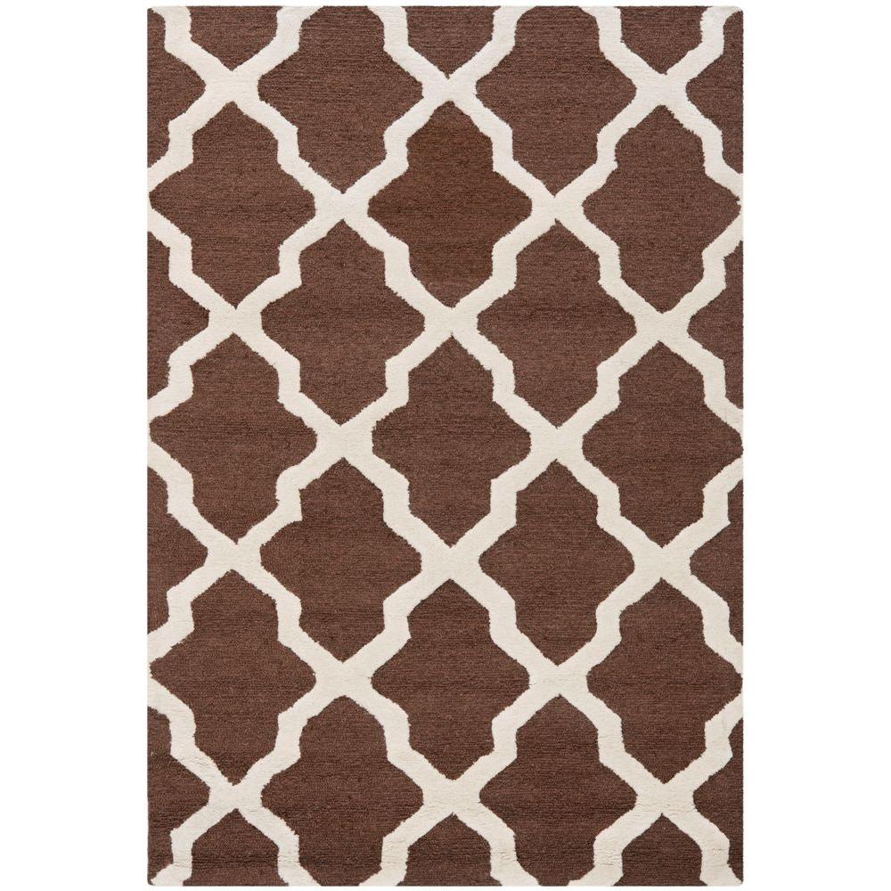 Safavieh Cambridge Dark Brown/Ivory 4 ft. x 6 ft. Area RugCAM121H4 The Home Depot