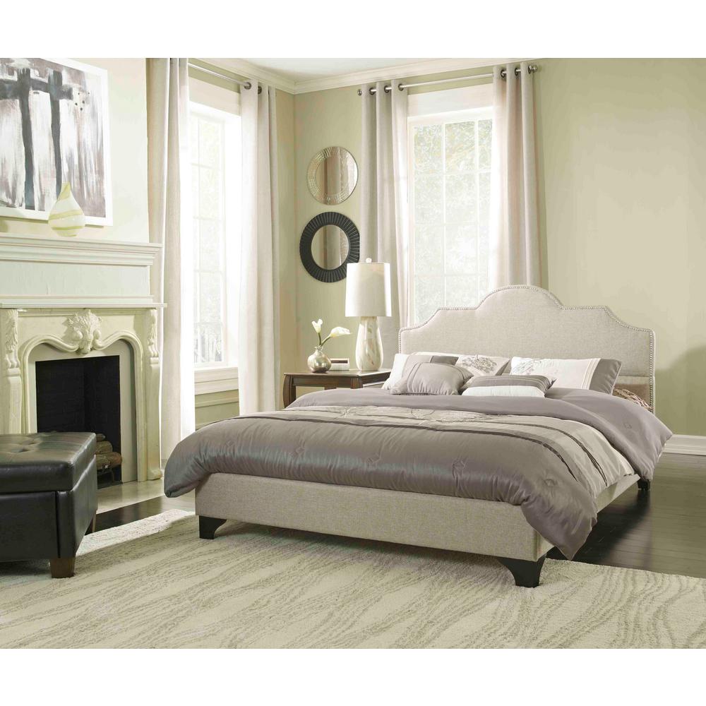 Rest Rite Antioch Taupe Full Upholstered Bed Hcantiobeddb The Home Rest Rite Antioch Taupe Full Upholstered Bed