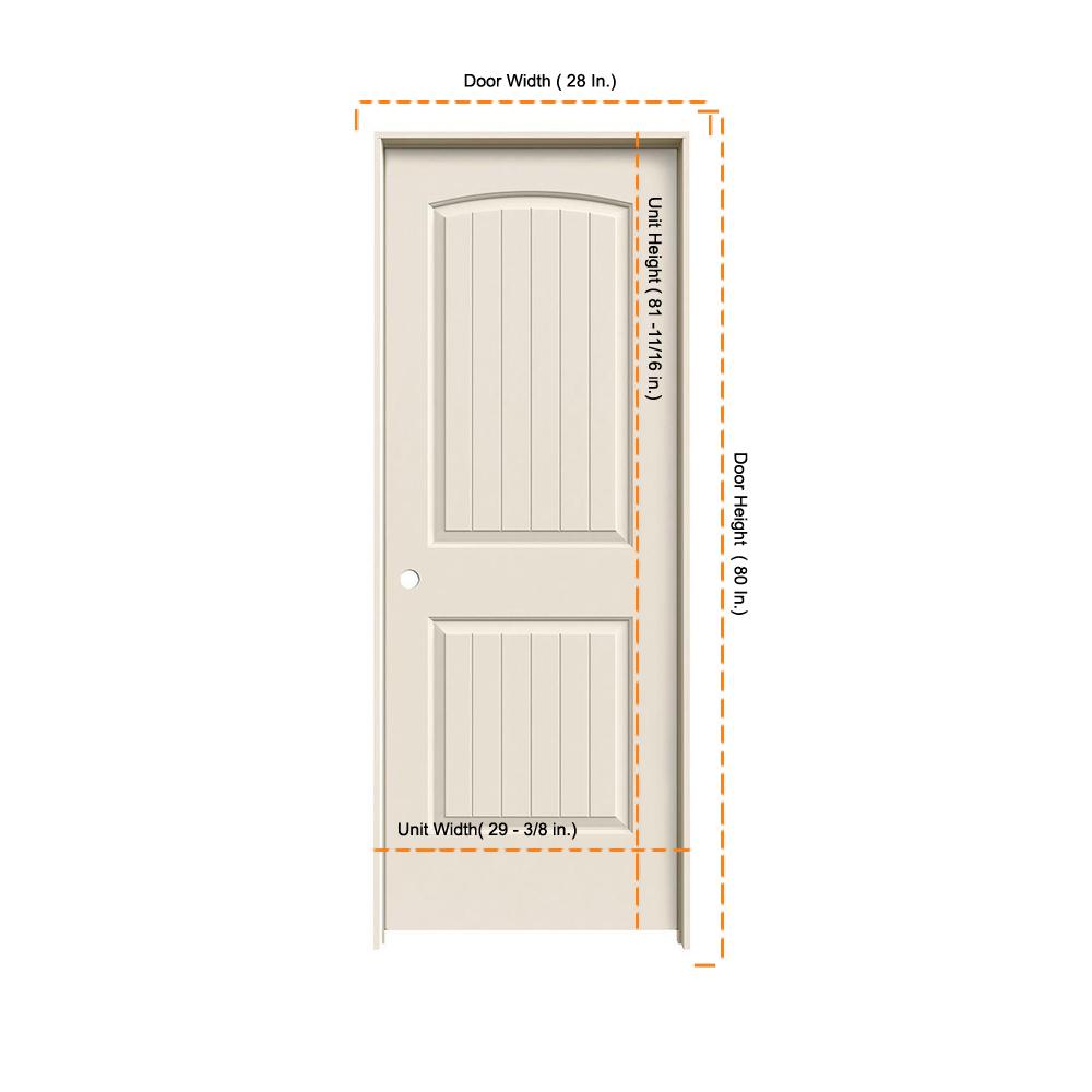 Jeld Wen 28 In X 80 In Santa Fe Primed Right Hand Smooth Molded