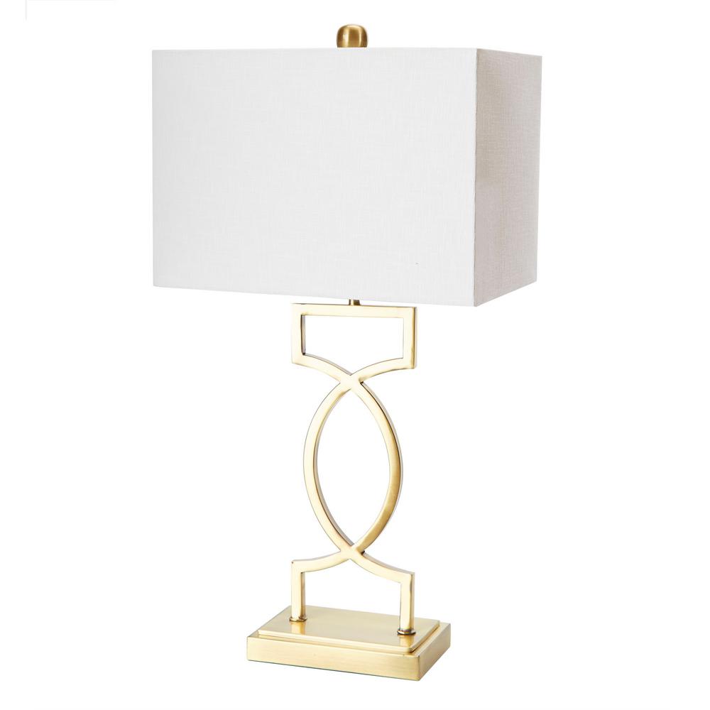 Silverwood Furniture Reimagined Estelle 24 5 In Gold Table Lamp With Linen Shade