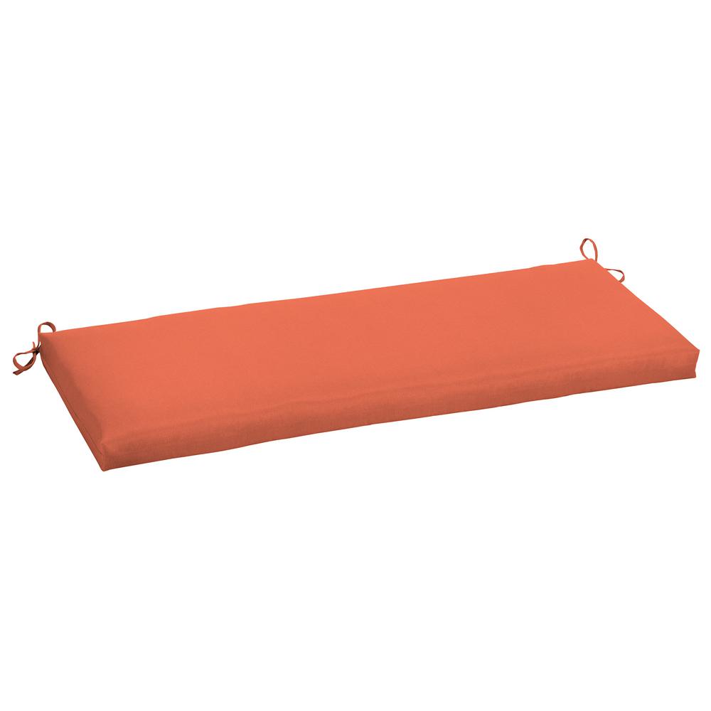 Bench Cushions Outdoor The Home Depot 48 X 18 Sunbrella Canvas Melon Outdoor Bench Cushion