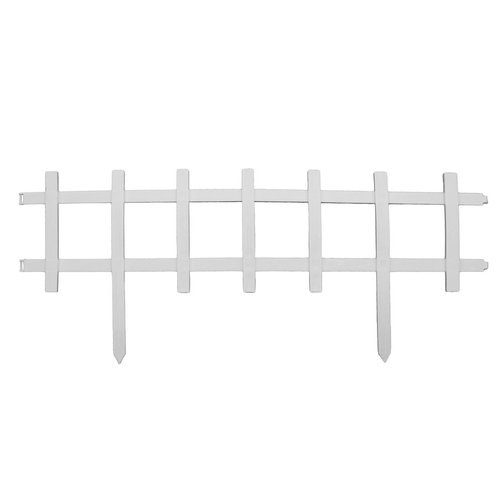Suncast Grand View 14 In Resin Garden Fence Cplgvf24 The Home Depot Resin Cape Cod Style Garden Fence 18 Pack
