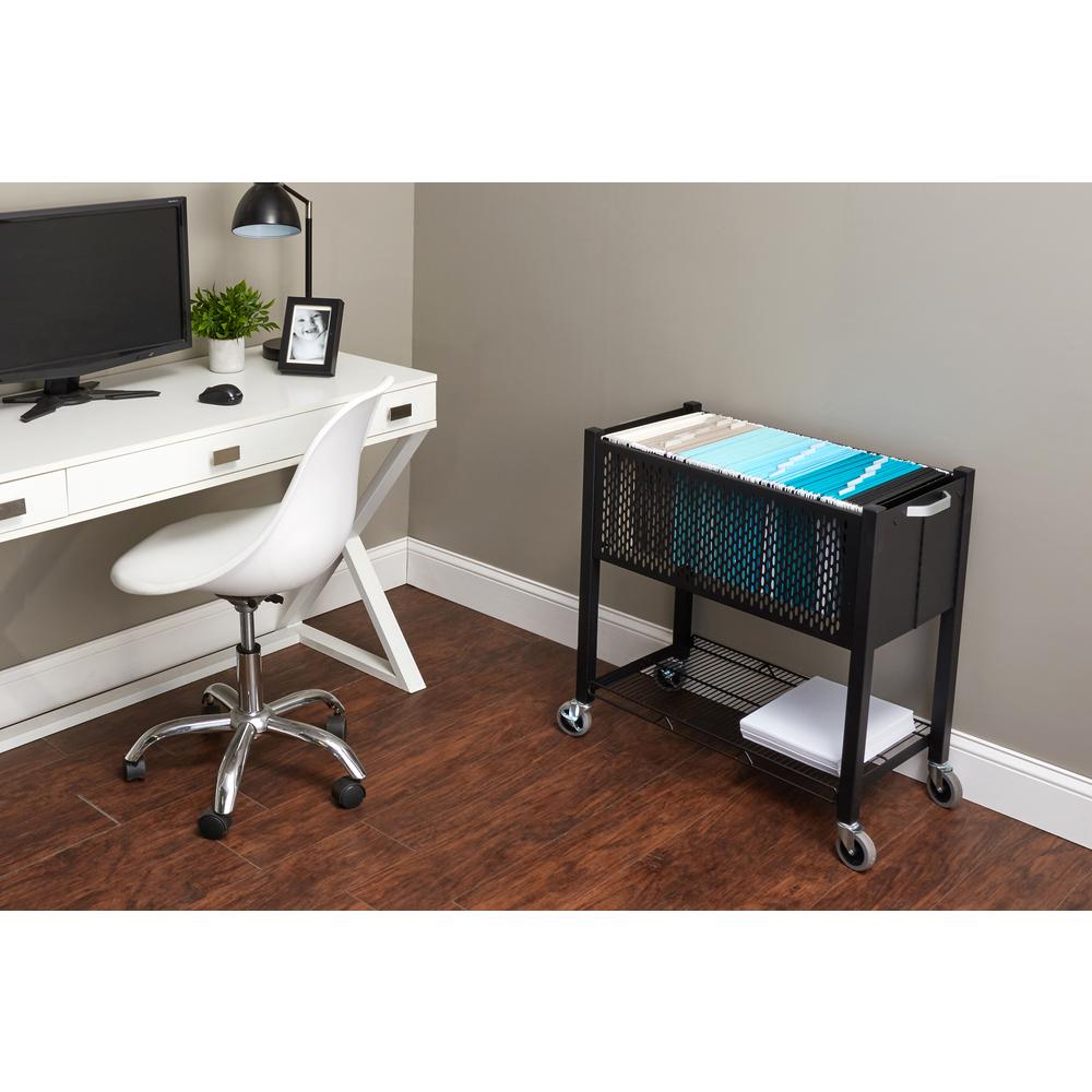 Steel Open Top File Cart In Black Vf53000 The Home Depot