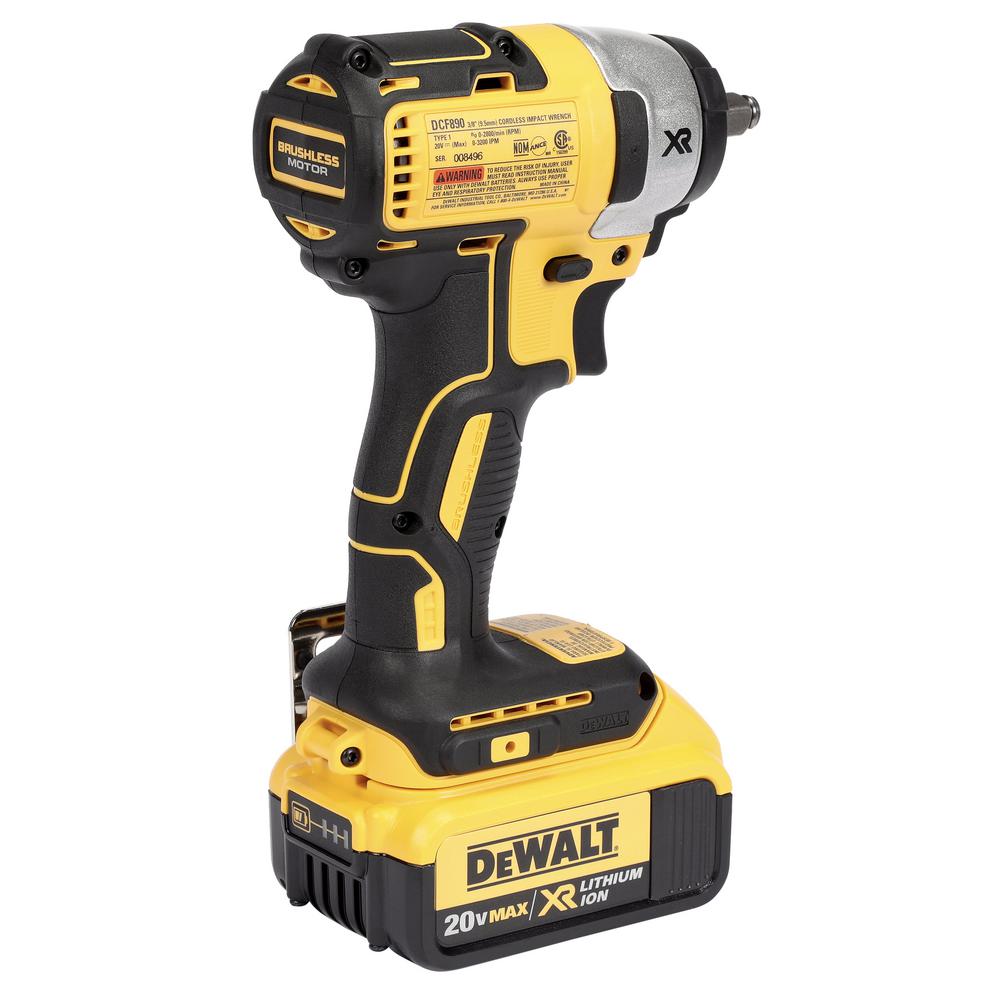 DEWALT Brushless Impact Wrench Kit 20Volt MAX XR LithiumIon Cordless