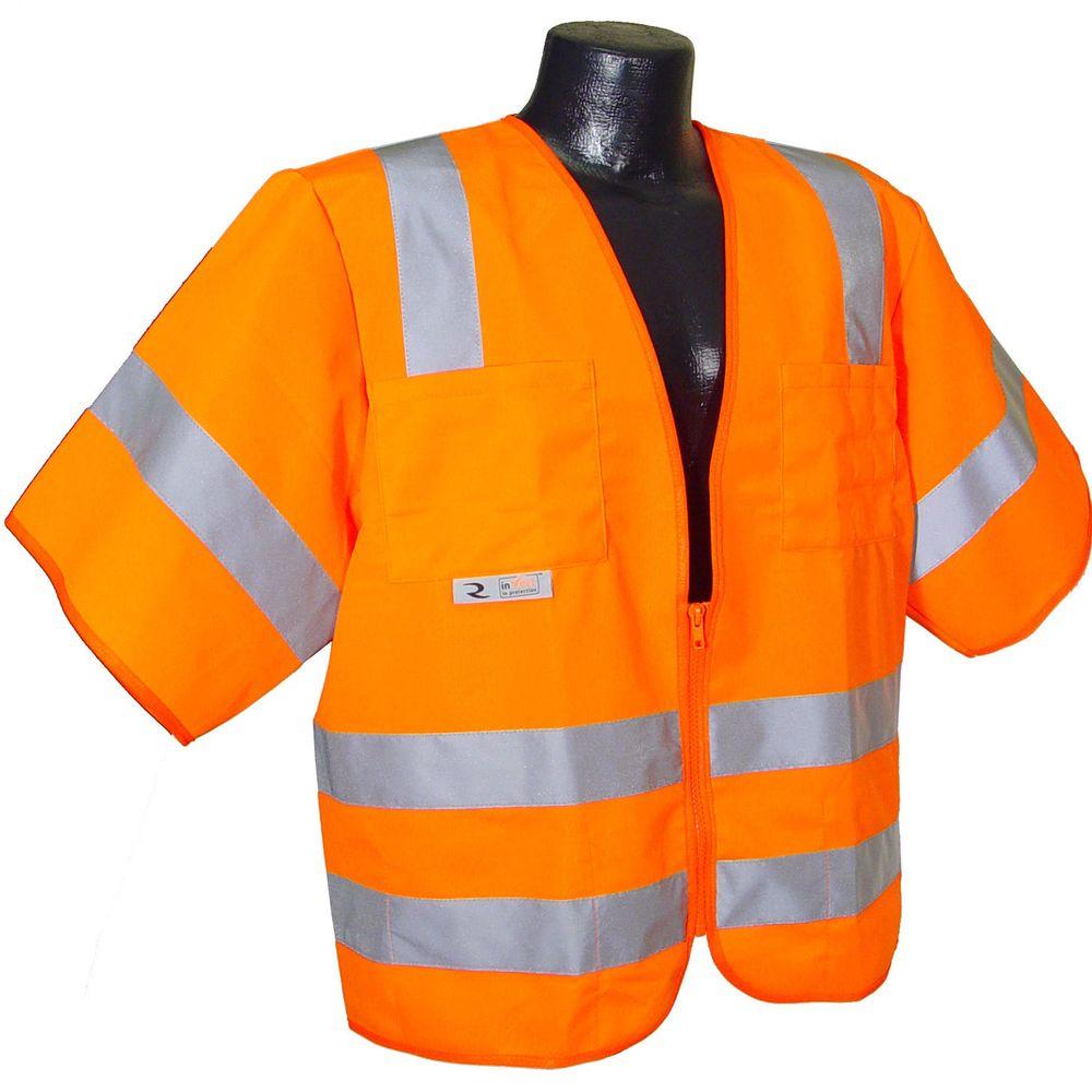 Radians Std Class 3 4XLarge Orange Solid Safety VestSV83OS4X The Home Depot