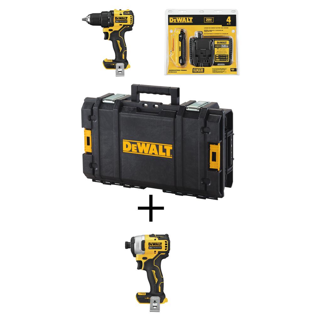 DEWALT ATOMIC 20-Volt MAX Brushless Cordless 1/2 in. Drill/Driver Kit w/ 22 in. Toolbox w/ Bonus Bare ATOMIC Impact Driver was $418.0 now $249.0 (40.0% off)