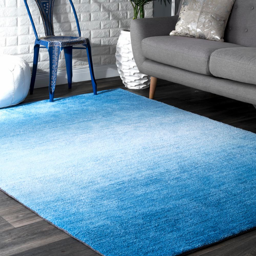 Nuloom Bernatta Contemporary Ombre Blue 5 Ft X 8 Ft Area Rug Awve18b 508 The Home Depot