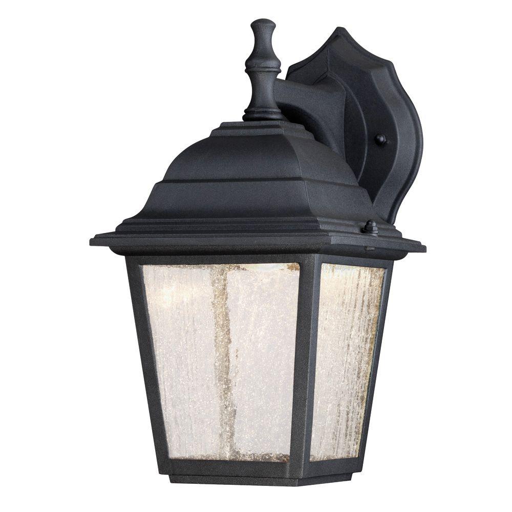 Westinghouse 1Light Black Outdoor Integrated LED Wall Mount Lantern