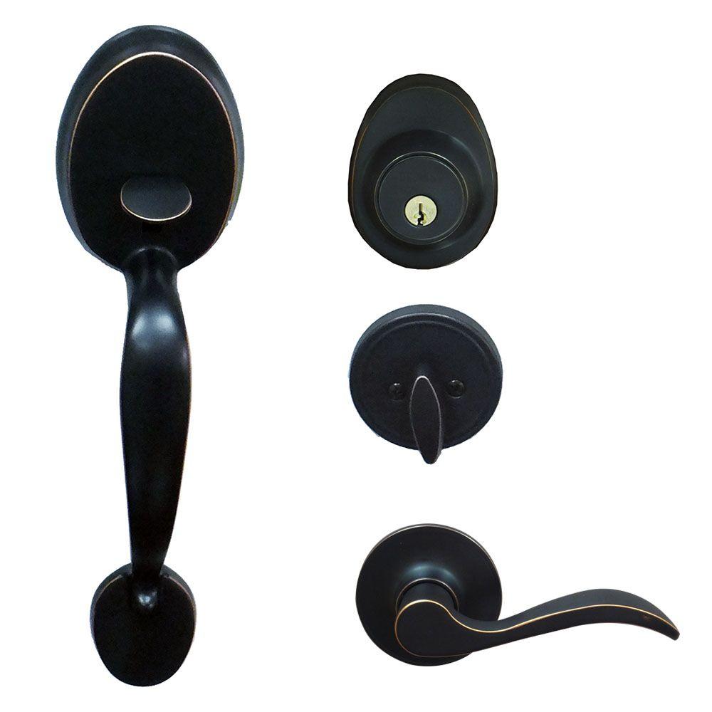 Faultless Lexington Handleset with Wave Aged Bronze RightHand LeverHY