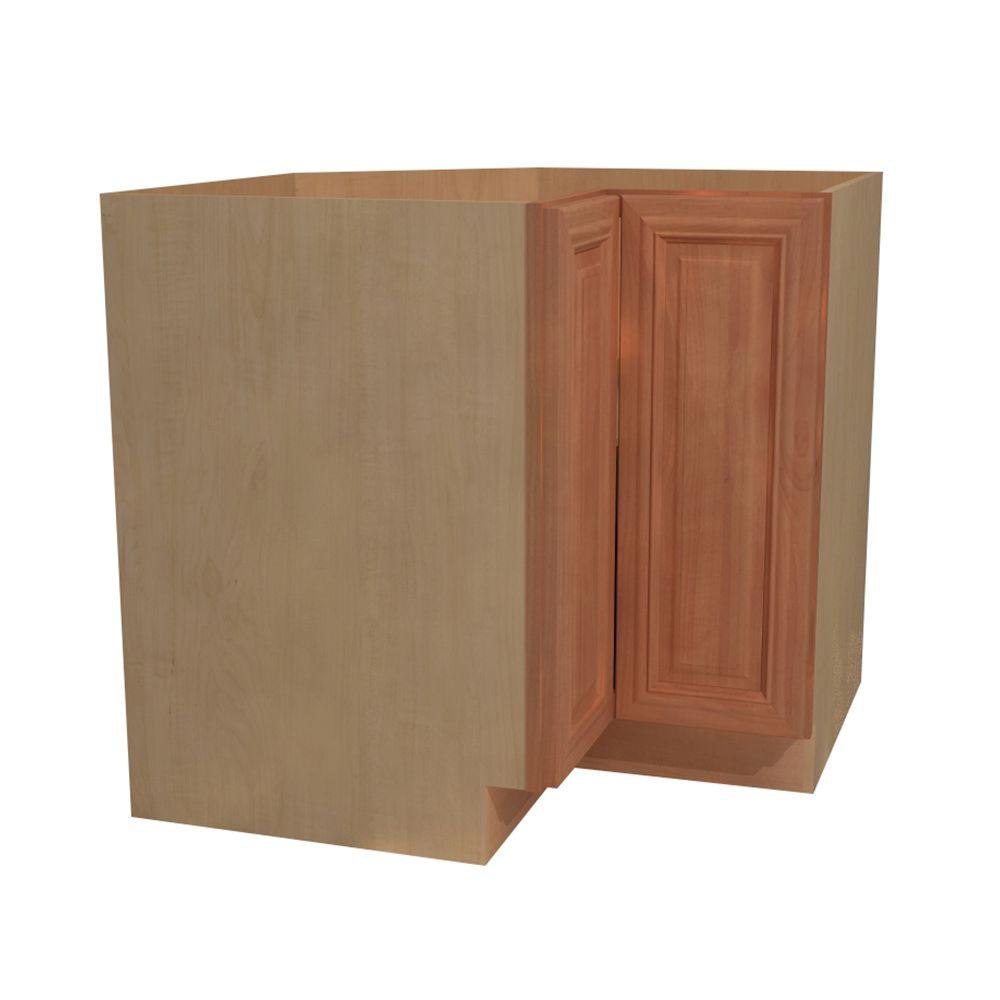Home Decorators Collection Dartmouth Assembled 36x34 5x24 In Easy Reach Hinge Right Base Kitchen Corner Cabinet Cinnamon