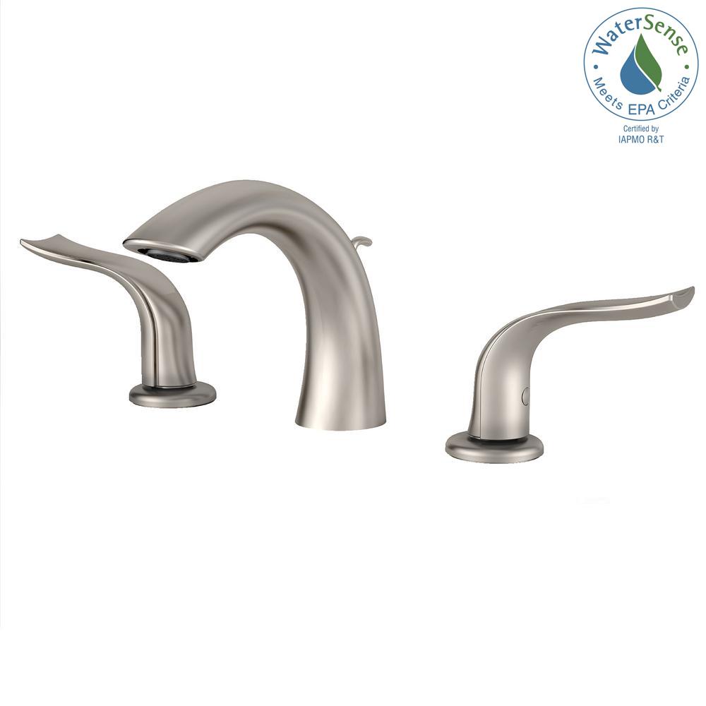 3 Kraus Bathroom Faucets Bath The Home Depot Widespread 2 Handle Bathroom Faucet In Brushed Nickel