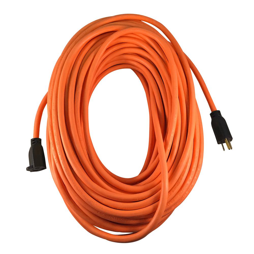 100 ft. 14/3 Orange Medium Duty Extension Cord-63100 - The Home Depot