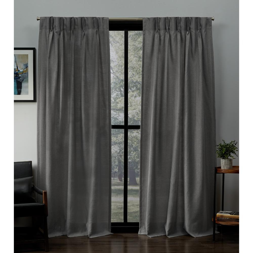 Exclusive Home Curtains Loha 27 In W X 84 In L Linen Blend Pinch