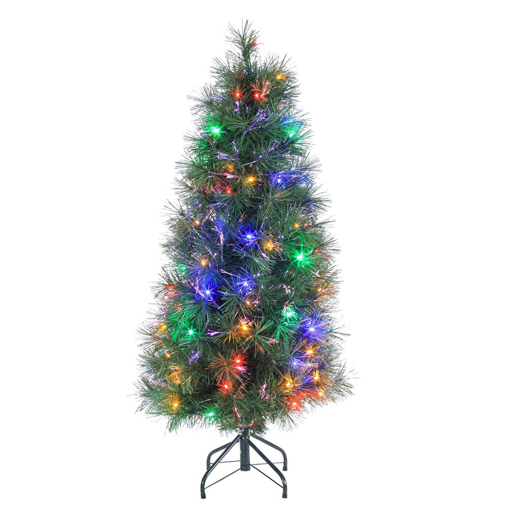 Fiber Optic Christmas Trees Artificial Christmas Trees The Home Depot