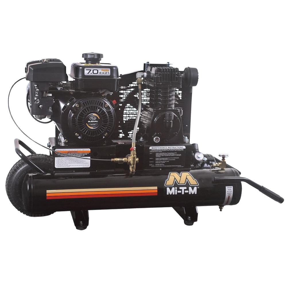 Mi-T-M 8 Gal. Tank 13.1 CFM at 100 PSI 7 HP Subaru Engine Portable Wheel Barrow... by Mi-T-M