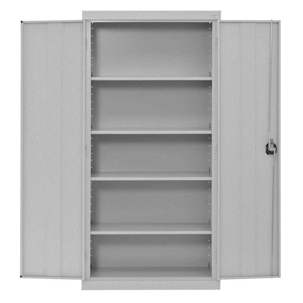 Sandusky Elite Series 78 In H X 36 In W X 18 In D 5 Shelf Steel Recessed Handle Storage Cabinet In Multi Granite Ea4r361878 Mg The Home Depot